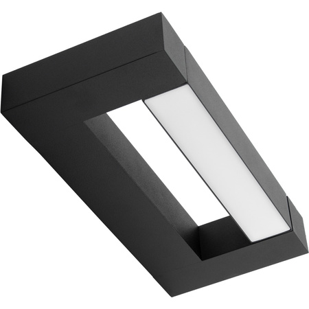 ASTER Wand-LED-Wandleuchte über Spiegel 2x4W 560lm Schwarz Neutral 30cm IP54 auf/ab 360°