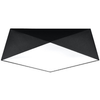 LED-Deckenleuchte Deckenaufbauleuchten HEXA 3xE27 Quadratische Leuchte 45cm Schwarz SOLLUX