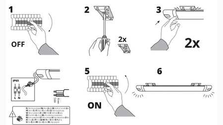 LED-Hermetische Langfeldleuchte 60W 6000lm IP65 150cm Neutral 4000K