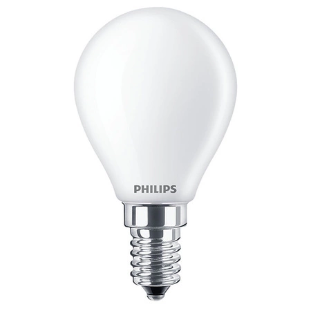 LED-Kugellampe E14 P45 6,5W = 60W 806lm 2700K warmes Filament milchig PHILIPS