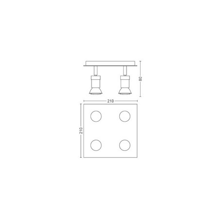 CARREA Deckenleuchte 4x GU10 Wandleuchte PHILIPS beweglicher Reflektor