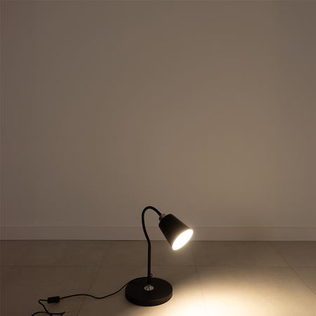 LED E27 Schwarz mit höhenverstellbarer Tischleuchte Kalso Lumiled