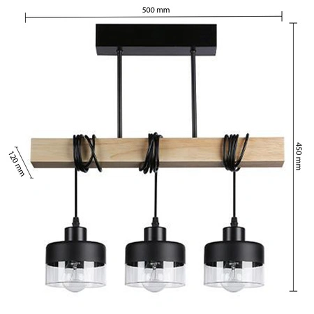 Stark Masterled 3x E27 Schwarz Braun Pendelleuchte