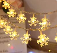 LED Schneeflocken Kette 20xLED 3m 2700K Weihnachten LVT