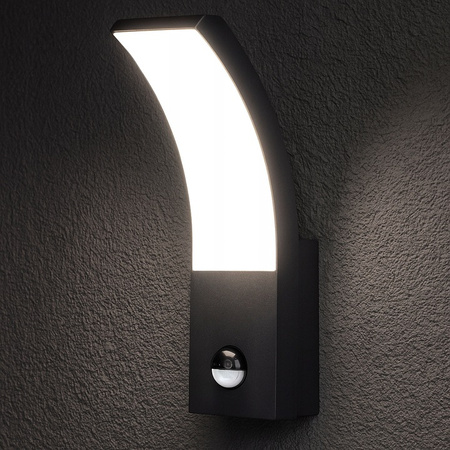 Garten-Wandleuchte LED-Außenleuchte 9W 4000K IP54 mit Bewegungs- und Dämmerungssensor