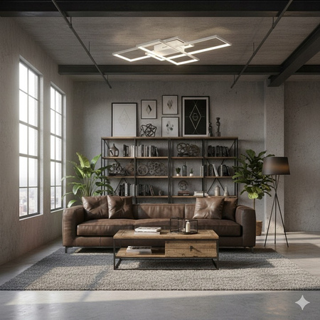 Geometrische Deckenleuchte PLAFON LED-Kronleuchter 130W 3000K-6500K weiß + Fernbedienung