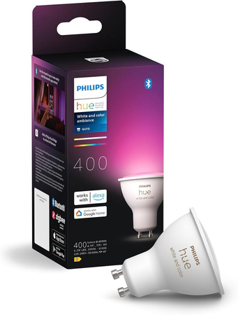 LED GU10 Reflektorlampe 4.2W = 50W 400lm 2000-6500K CCT + RGB SMART Smart Bluetooth ZigBee Weiß und Farbe Ambiance Philips HUE