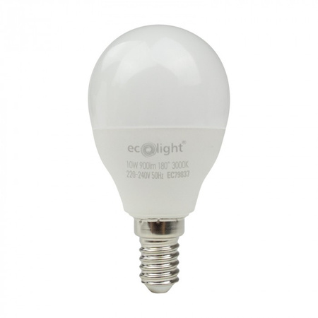 LED-Glühbirne P45 E14 10W 900lm 3000K Warm Ecolight