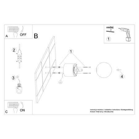 Wandleuchte BOOMO G9 Holz Modern SOLLUX