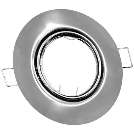 Set aus 3x beweglichen Halogenlampen GOLDLUX (Polux), rund, Nickel + GU10 3,5W LED Lampen