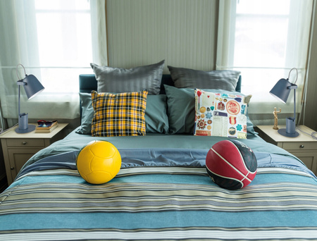 Schulnachttisch-Schreibtischlampe + Organizer Raibo E27 5W Blau KANLUX