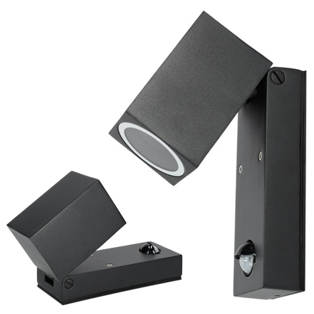 LED-Gartenleuchte QUAZAR 15 LxGU10 IP44 KOBI Schwarzer Sensor