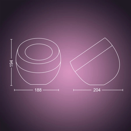 IRIS LED-Schreibtischlampe Schwarz EU/UK 8.1W CCT RGB PHILIPS HUE Bluetooth Zigbee