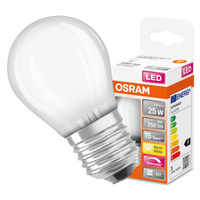 LED-Lampe E27 P45 2.8W = 25W 250lm 2700K Warm 320° Glühfaden Dimmbar OSRAM SUPER STAR