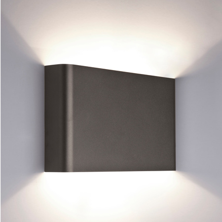 HAGA 9710 Nowodvorski Graphit Wandleuchte 2xG9 Rechteckige Wandleuchte Stahl Modern