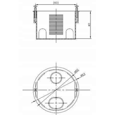 Unterputz-Elektroinstallations-Endkasten PK60 PAWBOL
