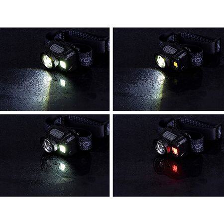 Kopf-Taschenlampe XPG3 + COB Zoom Hybrid-Netzteil VA0098 Vayox