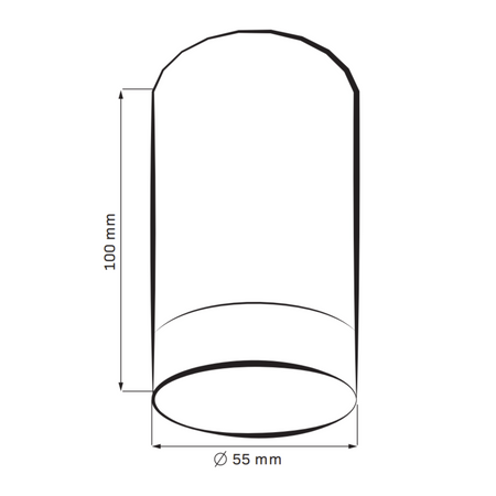 Spot GU10 Schwarz Gold ARRAS Sanico Goldlux Anbauleuchte