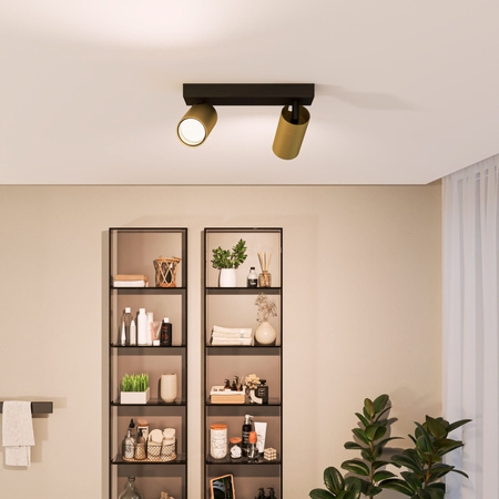 Reflektor-Deckenleuchte 2x GU10 IP44 Kupfer-Schwarz Kosipo Philips