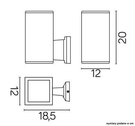 Außengarten-Fassadenlampe LED-WANDLAMPE Adela 8002 AL E27 Su-Ma