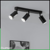 LED Spot Deckenleuchte 3x GU10 IP44 ADERO Schwarz Lumiled