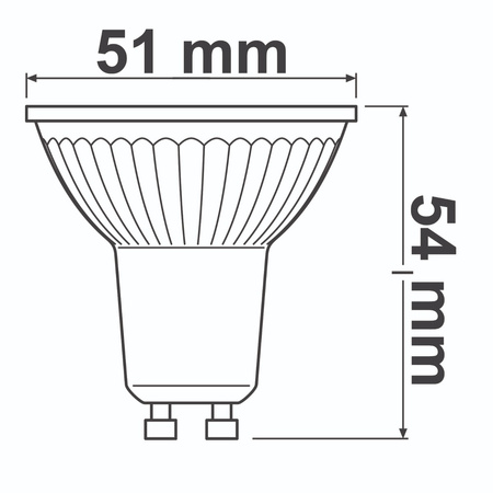 5x LED Leuchtmittel GU10 3.4W = 35W 230lm 3000K Warm 36° CRI97 DIMMBAR OSRAM Parathom