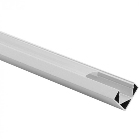 Aluminiumprofil für LED White Corner 2m mit mattiertem Schirm und Ecolight-Endkappen