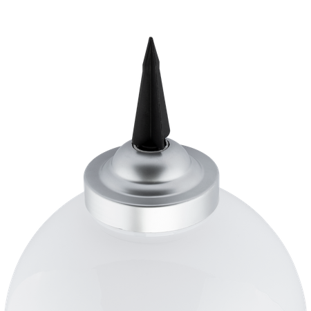 SOLAR-LED-Gartenlampe mit Nieten RGB-Bodenkugel 30cm Weiß + VOLTENO-Fernbedienung