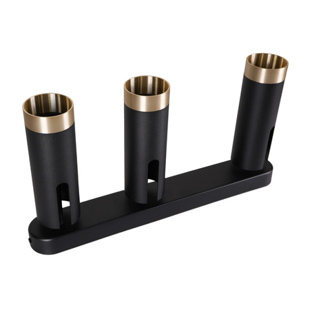 Wand- und Deckenstrahlerleuchte 3x GU10 Schwarzgold FADO Sanico Goldlux