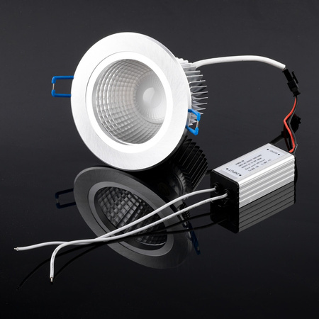 Deckenleuchte 9W Einbau-LED-DOWNLIGHT DEEP Rund 4000K 720lm Silber