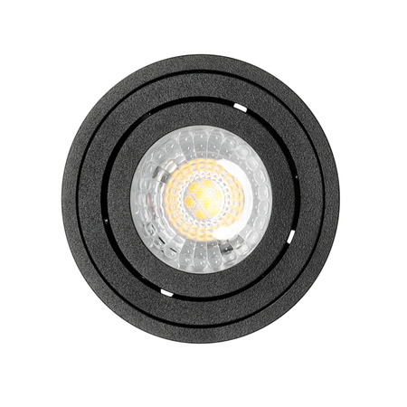 Aufbau-Halogenleuchte Spot OH36 KOBI ROUND MOVABLE GU10 Schwarz