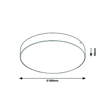 LED-Garten-Außendeckenleuchte TARTU IP44 24W Runde Deckenleuchte Schwarz und Weiß RABALUX