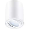 Halogen-Aufbauleuchte, Aufbauspot 84mm Runde Tube Weiß AMAT-M+LED GU10 6W warm LUMILED
