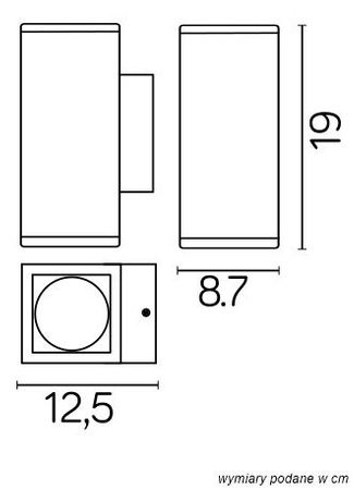 Außengarten-Fassadenleuchte LED-WANDLAMPE Adela Midi M1460 DG GU10 Su-Ma