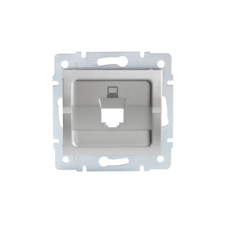 RJ45 Internet Buchse Adapter Quadratisch Silber LOGI Kanlux