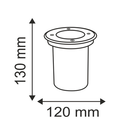 LED-Gartenlampe GU10 COMETA GOLDLUX (Polux) RUND