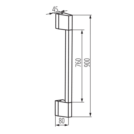 Lineare Außenfassadenleuchte 90cm LED 8W 340lm 3000K Warm IP54 Anbau Schwarz YALTE Kanlux