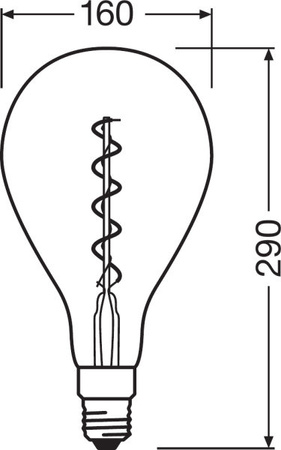 LED-Lampe E27 A60 5W = 28W 300lm 2000K Warm 360° OSRAM Vintage 1906
