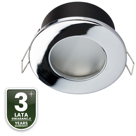 Einbaustrahler GU10, Einbauspot HALOGEN hermetisch für Badezimmer IP44 Chrom AQUA LUMILED