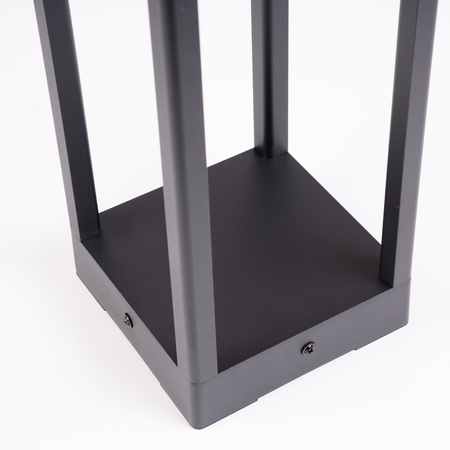 LED 12W 3000K 80cm Schwarz QUERCUS LUMILED Outdoor Standing Post Gartenlampe