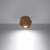 WOODY GU10 Geometrische Holzanbauleuchte SOLLUX