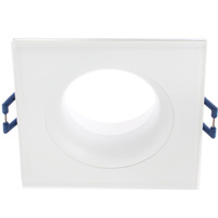 Einbaustrahler GU10, Einbauspot HALOGEN IP44 Quadrat Weiß AQUA LUMILED