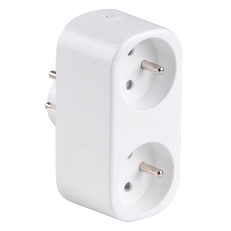 Intelligente WLAN-Steckdose SMART Tuya Doppelsteckdose mit 16A-Schalter