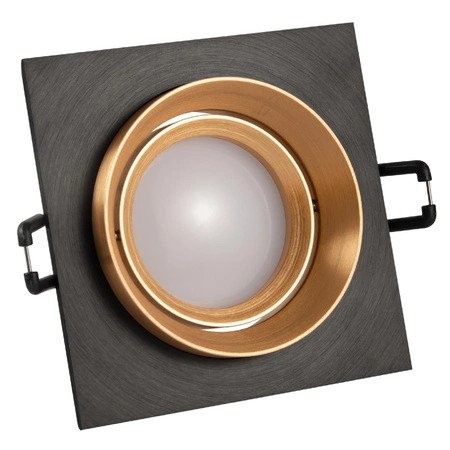 Spot MR16 Schwarz Gold 12V LIKA Sanico Goldlux Unterputzmontage