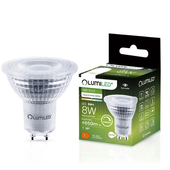 LED Lampen GU10, Glühbirne Dimmbar Spotlight 8W = 80W 650lm 36° 4000K neutral LUMILED