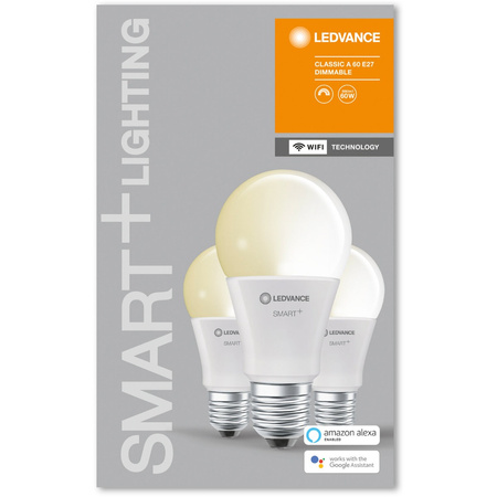 3x LED Lampen E27 A60 9W 806lm 2700K Warm LEDVANCE SMART+ WiFi Dimmbar
