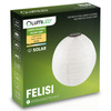 Solar-LED-Lampe, Solar Gartenlatarne Lampion 20cm Kugelleuchte Weiße FELISI LUMILED