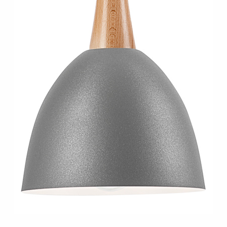 VANESSA E27 Silberne Pendelleuchte aus Holz LM-1.1/77 Lamkur