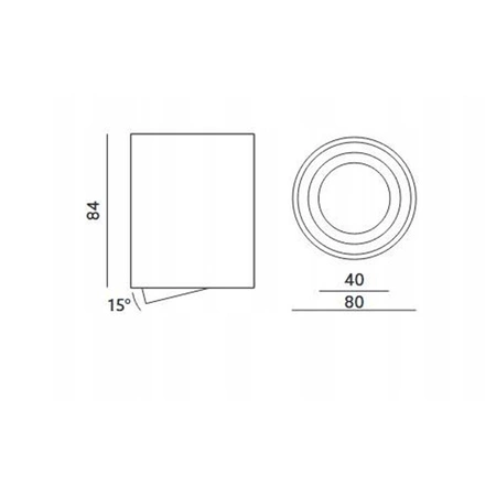 Anbaulampe HALOGEN SPOT TUBA Reflektor Rund Lampe Moving White Kobi