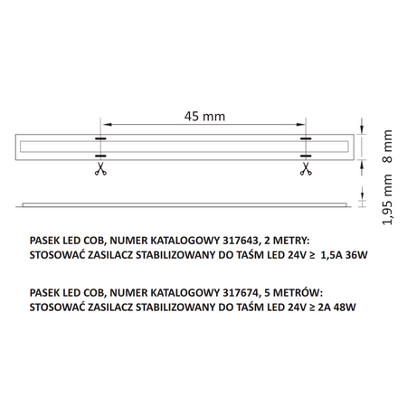 LED-Streifen 33W 3250lm 4000K Neutral 24V Weiß 2m Sanico Goldlux